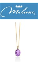 Collana Miluna Donna GEMMA DEL CIELO 375 OLD in Oro rosa Ametista CLD4838X - CLD4838X